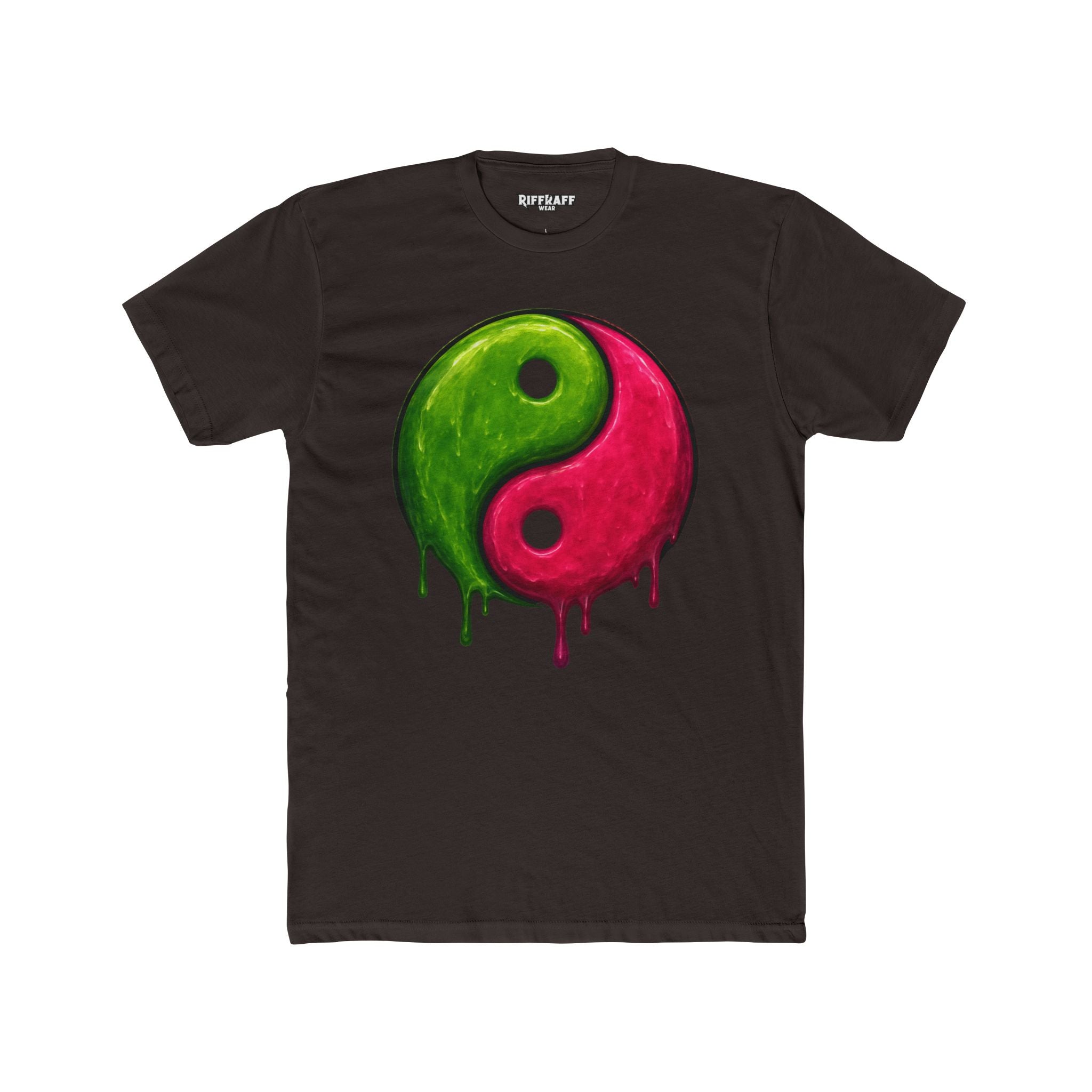 Yin Yang Drip Unisex Cotton Crew Tee - Stylish & Fun Graphic Tee for Everyday Wear - Riff Raff Wear