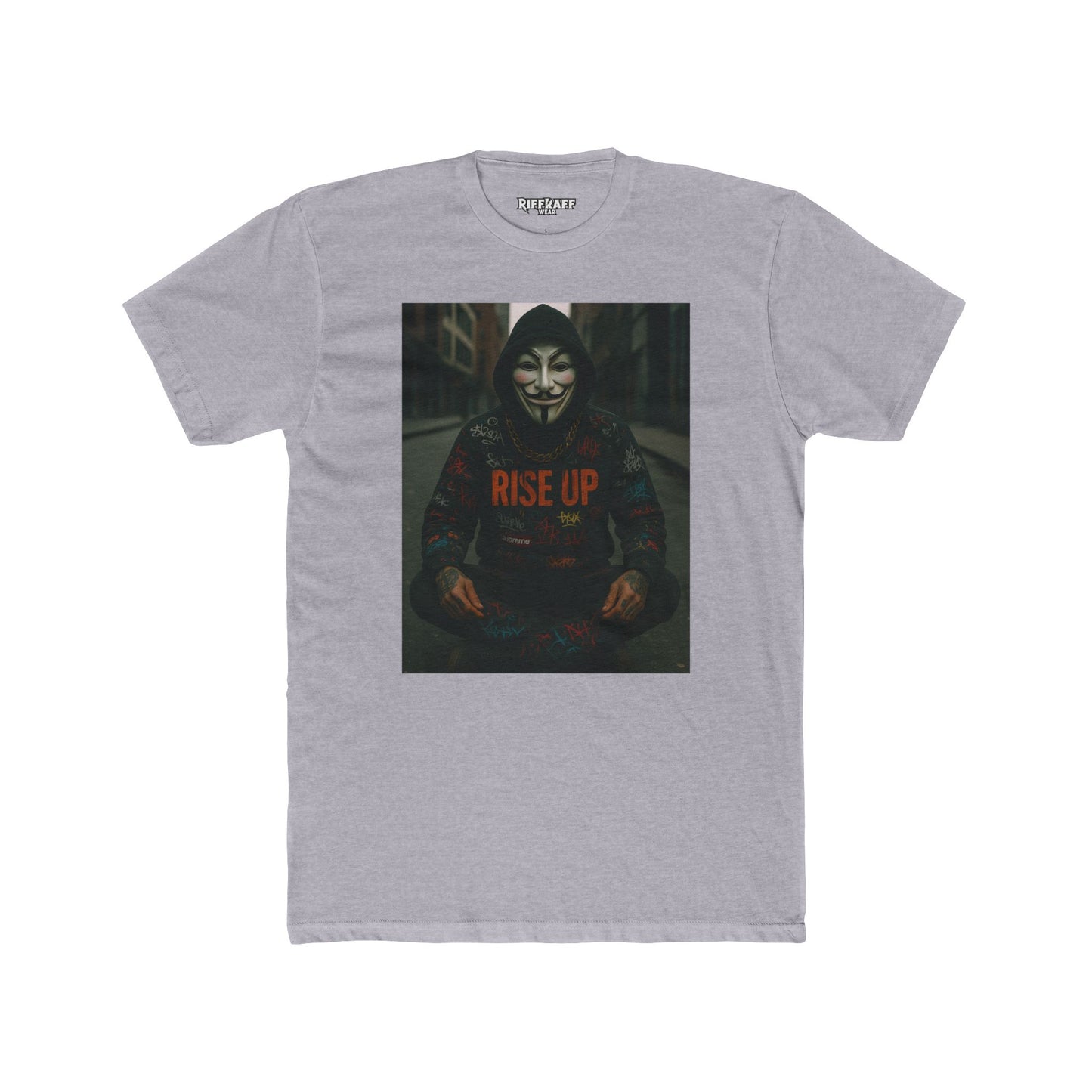 Unisex Cotton Crew Tee - Rise Up Graphic Shirt for Activism and Self-Expression - Riff Raff Wear