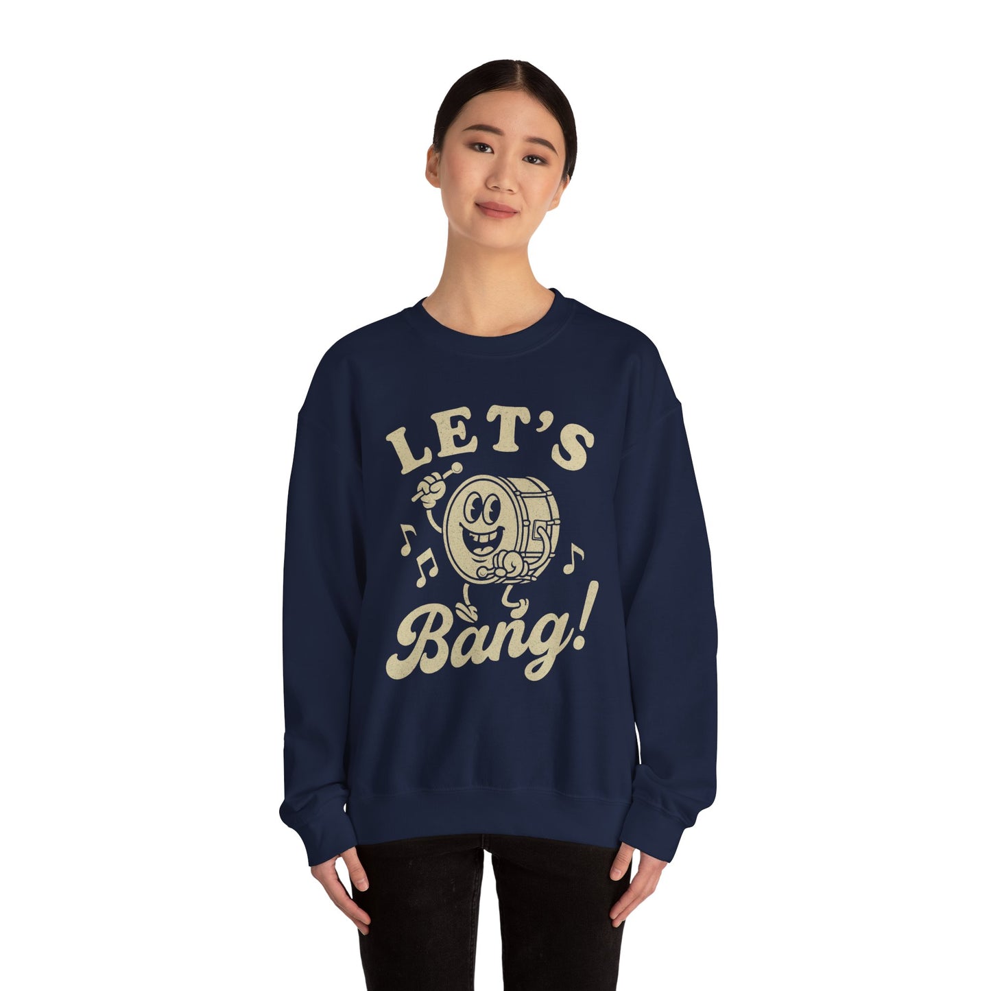 Let's Bang! Unisex Crewneck Sweatshirt - Fun & Comfy Apparel for Music Lovers - Riff Raff Wear