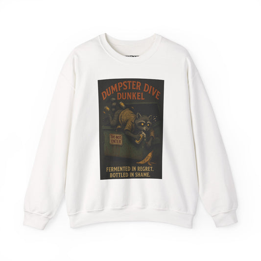 Dumpster Dive Funny Sweatshirt - Unisex Crewneck for Animal Lovers - Riff Raff Wear Underground