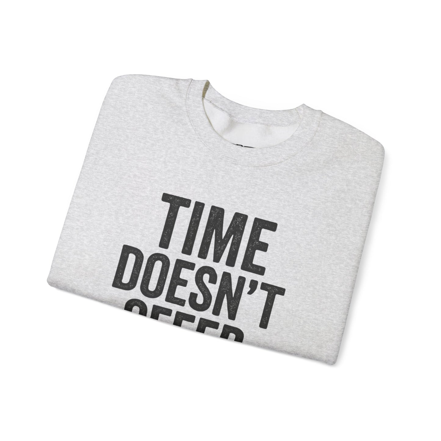 Unisex Crewneck Sweatshirt - "Time Doesn't Refund" - REBEL REPUBLIC - Riff Raff Wear
