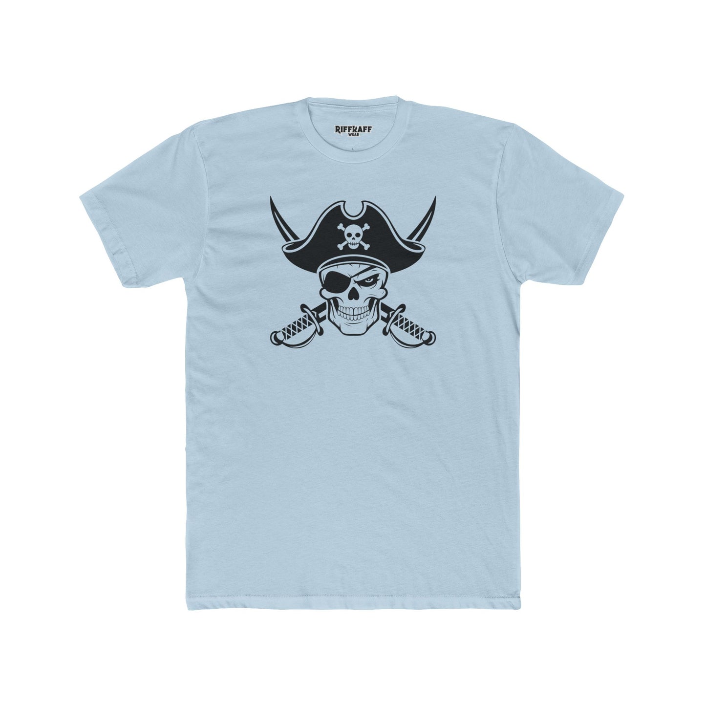 Pirate Skull Unisex Cotton Crew Tee - Perfect for Nautical Enthusiasts and Halloween - Riff Raff Wear