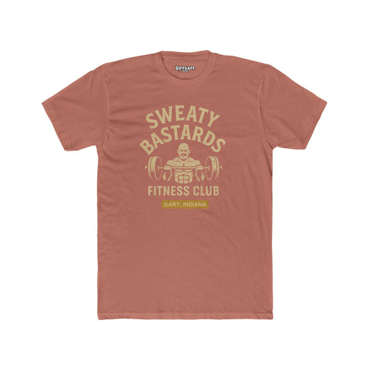 Sweaty Bastards Fitness Club Unisex Cotton Crew Tee - Fun Gym Shirt - Riff Raff Underground
