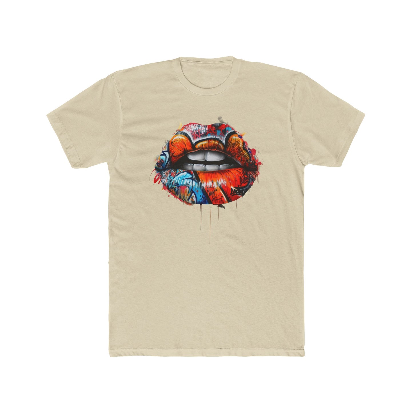Streetwear - Graffiti Lips - Unisex Cotton Crew Tee - Riff Raff Wear