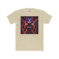 Futuristic Cat Warrior Unisex Cotton Crew Tee - Colorful for Animal Lovers - Riff Raff Wear