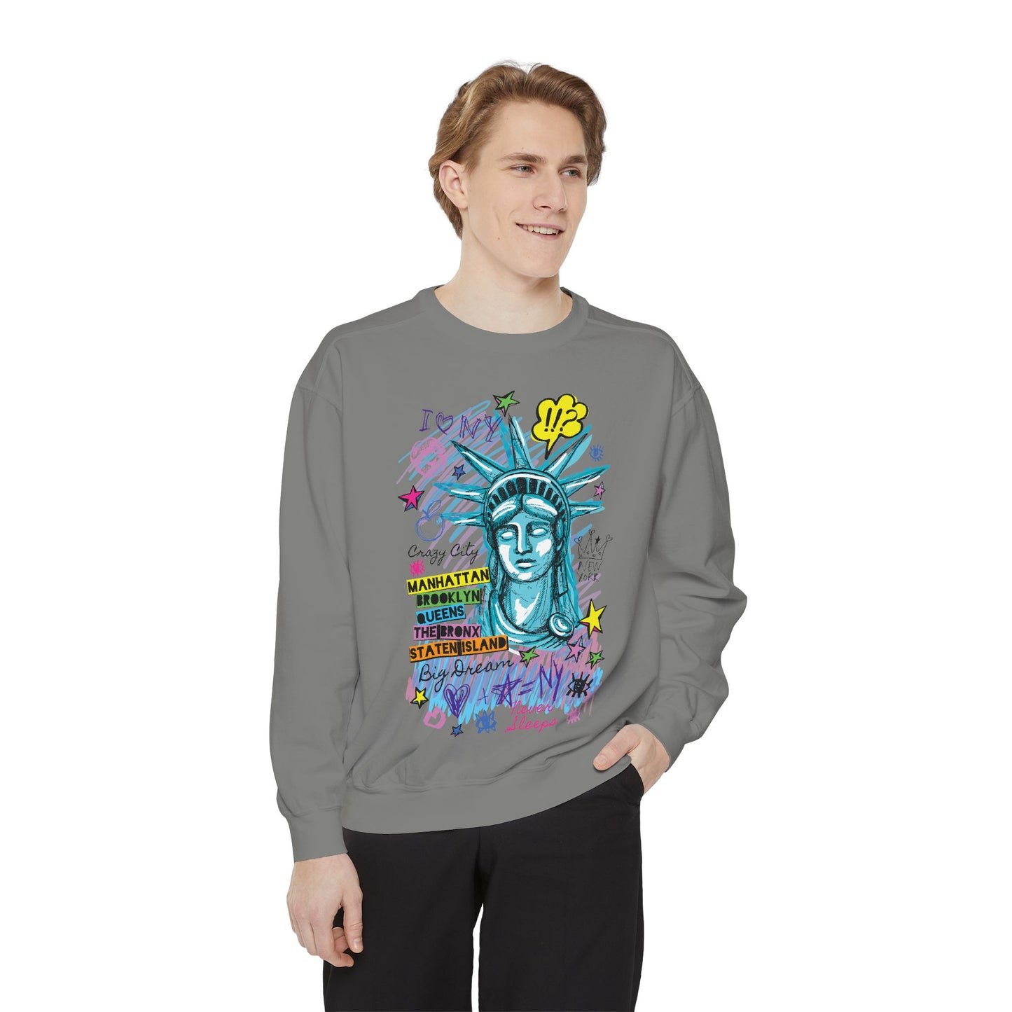 Statue of Liberty Graphic Unisex Sweatshirt - NYC Urban Style - Riff Raff Wear