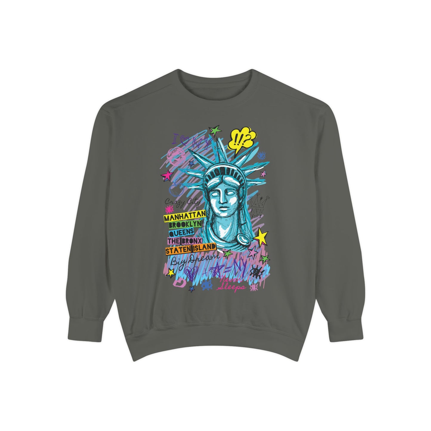 Statue of Liberty Graphic Unisex Sweatshirt - NYC Urban Style - Riff Raff Wear
