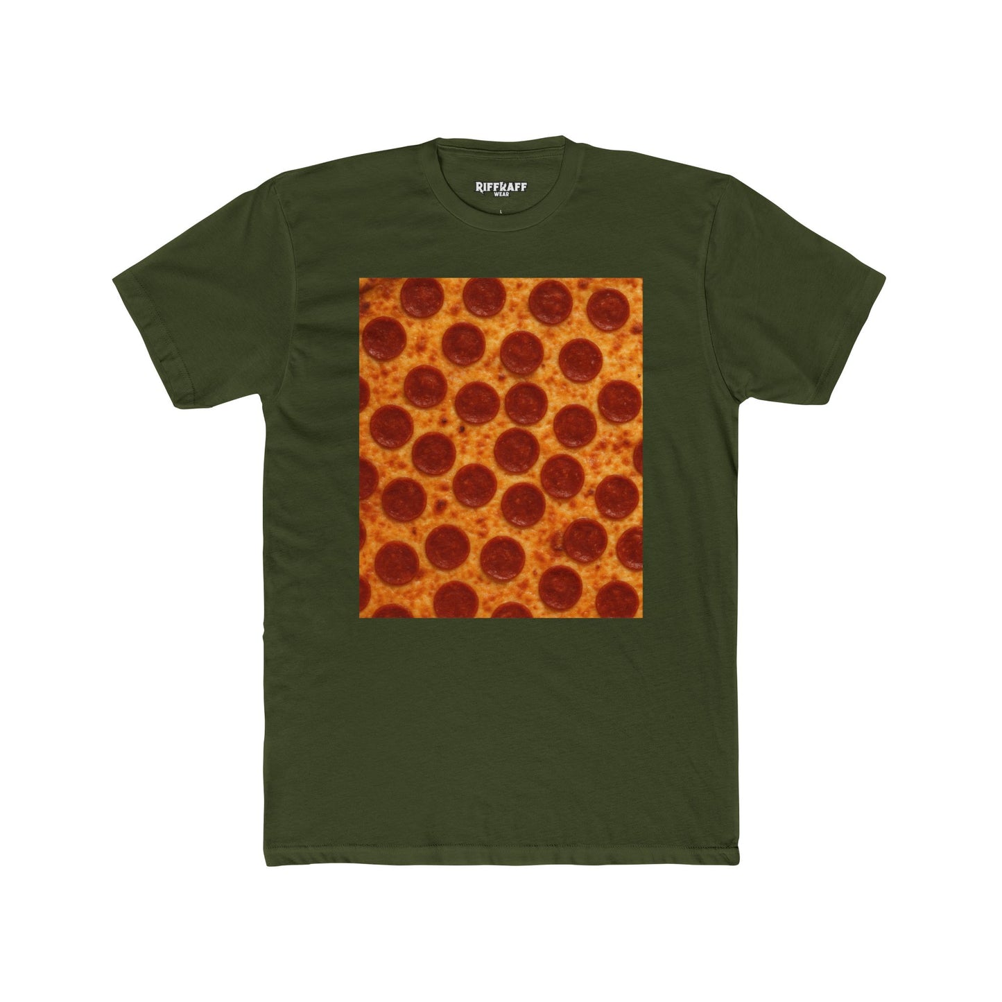 Pizza Pattern Unisex Cotton Crew Tee - Fun Foodie Fashion -Riff Raff Wear