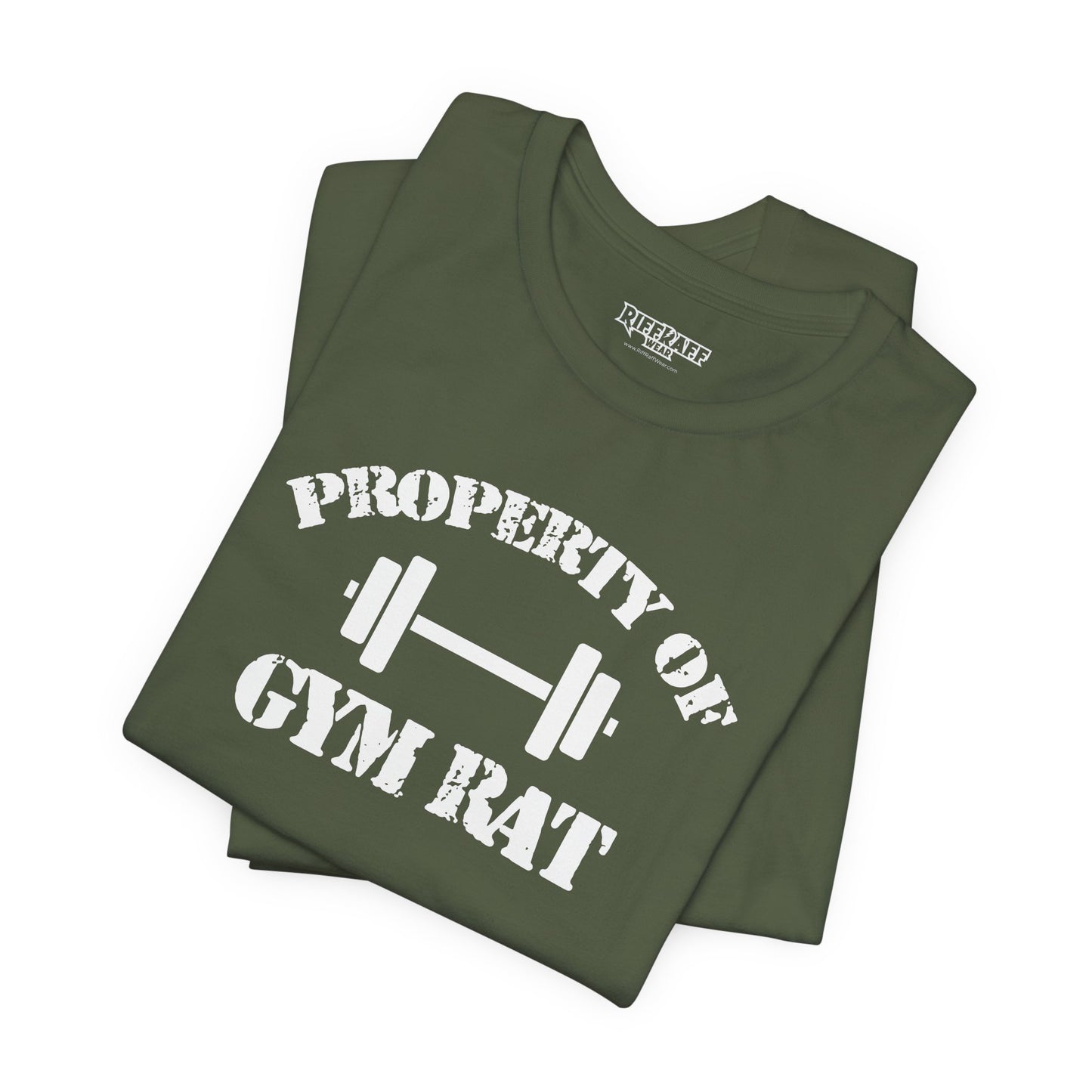 Riff Raff Wear Property of Gym Ratt Unisex Jersey Short Sleeve Tee