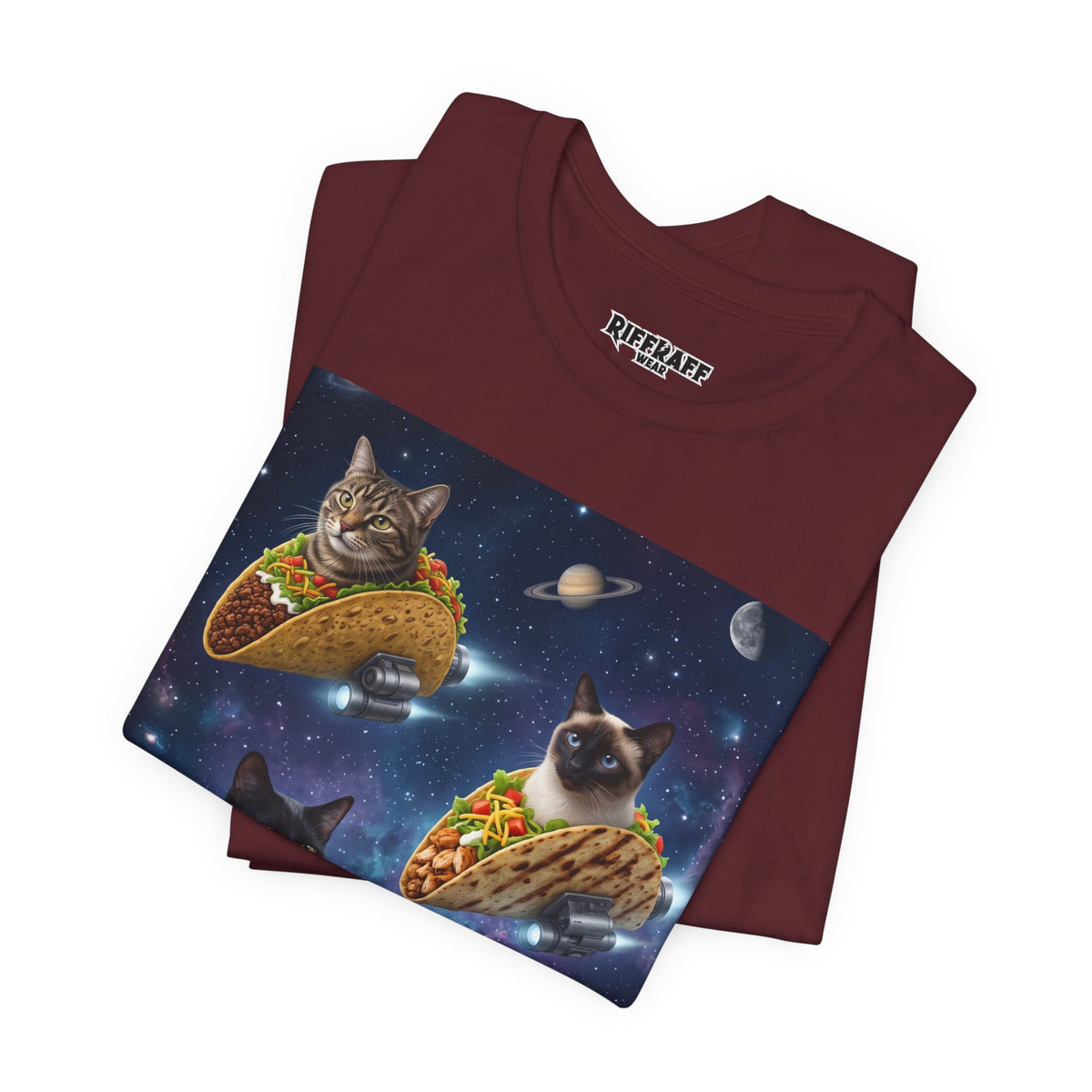 Cat Taco Space Tee  Funny Cosmic Cats in Tacos T-Shirt