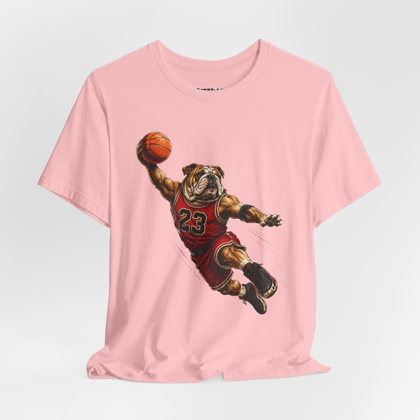 Bulldog Dunk Basketball T‑Shirt, Retro #23 Slam Dunk Graphic Tee
