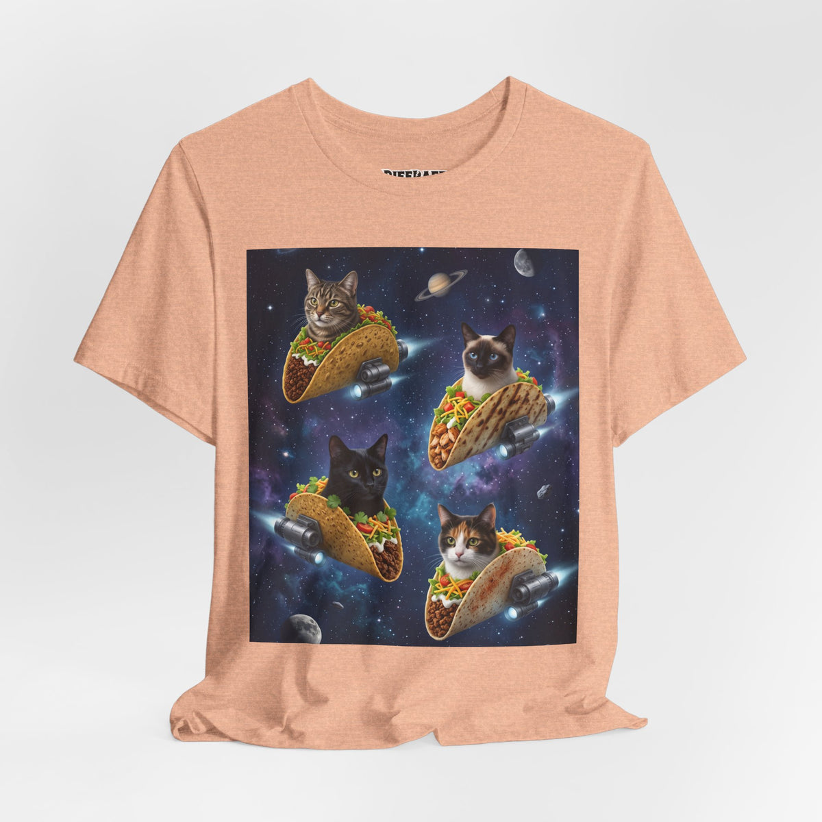 Cat Taco Space Tee  Funny Cosmic Cats in Tacos T-Shirt