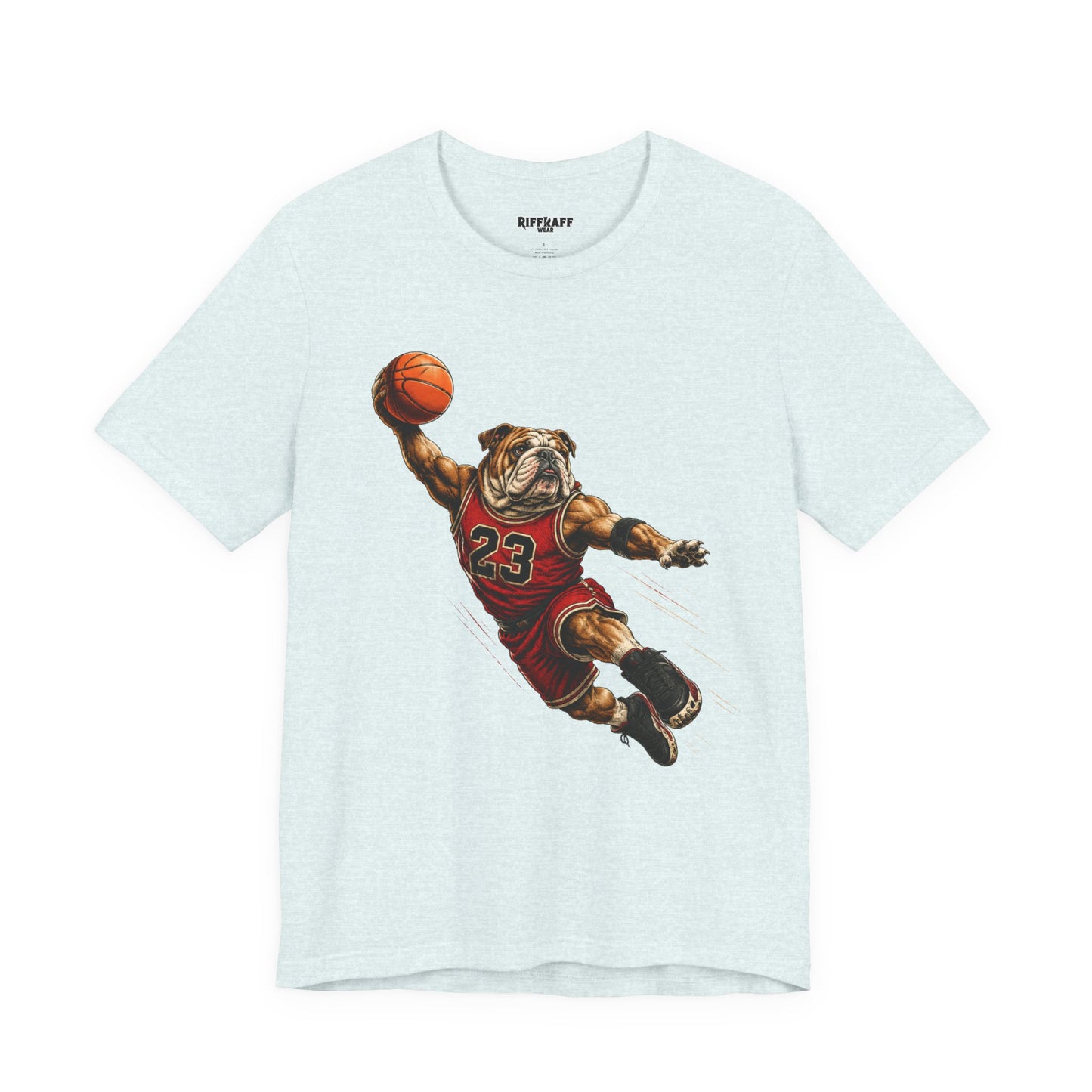 Bulldog Dunk Basketball T‑Shirt, Retro #23 Slam Dunk Graphic Tee