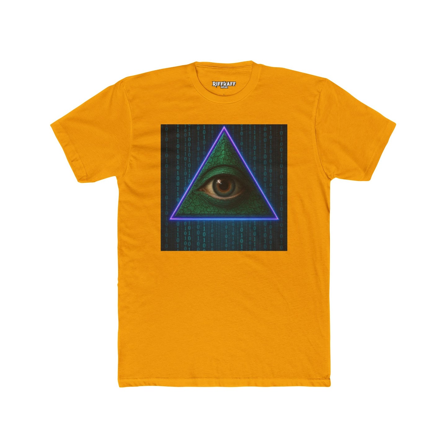 Mystical Eye Unisex Cotton Crew Tee - Retro Cyber Design - Riff Raff Wear