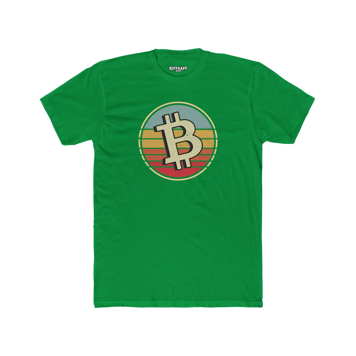 Retro Bitcoin Unisex Cotton Crew Tee - Casual Cryptocurrency Bitcoin Shirt - Riff Raff Wear