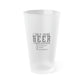 Dad Funny Beer Frosted Pint Glass, 16oz