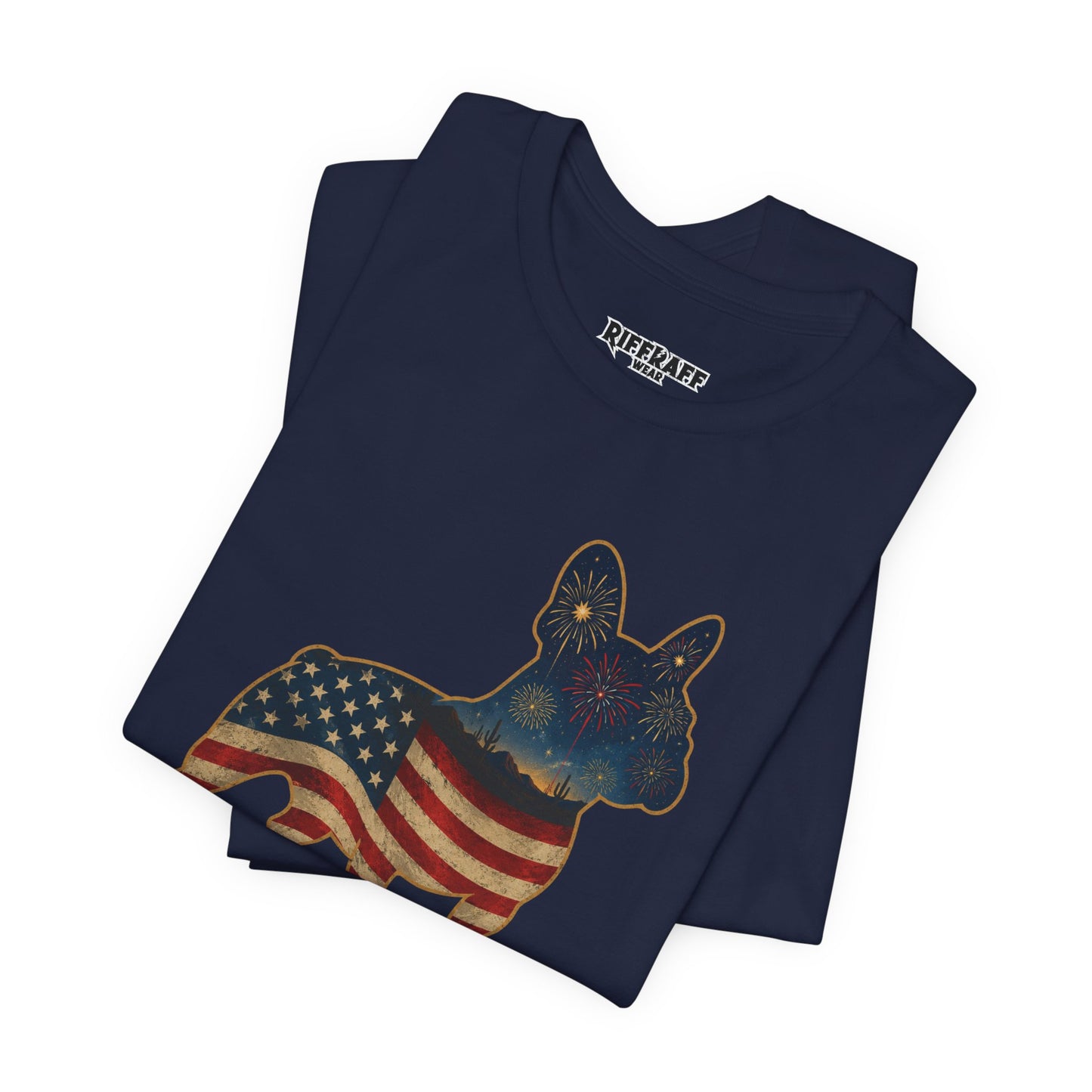 Freedom Crew Frenchie T-Shirt – Patriotic Bulldog Flag Tee