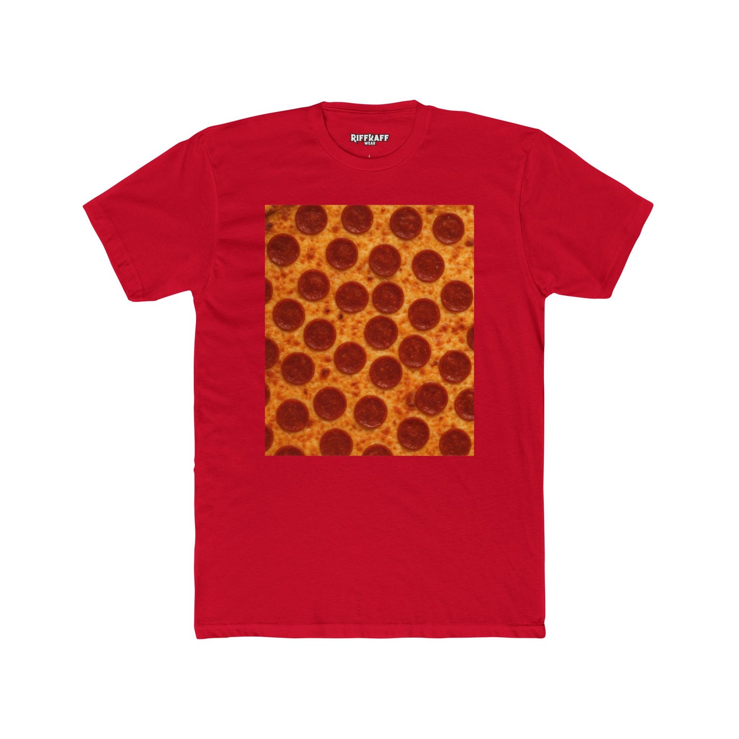 Pizza Pattern Unisex Cotton Crew Tee - Fun Foodie Fashion -Riff Raff Wear