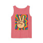 Unisex Peace Sign Tank Top - Vibrant Garment-Dyed Casual Wear - Riff Raff Wear