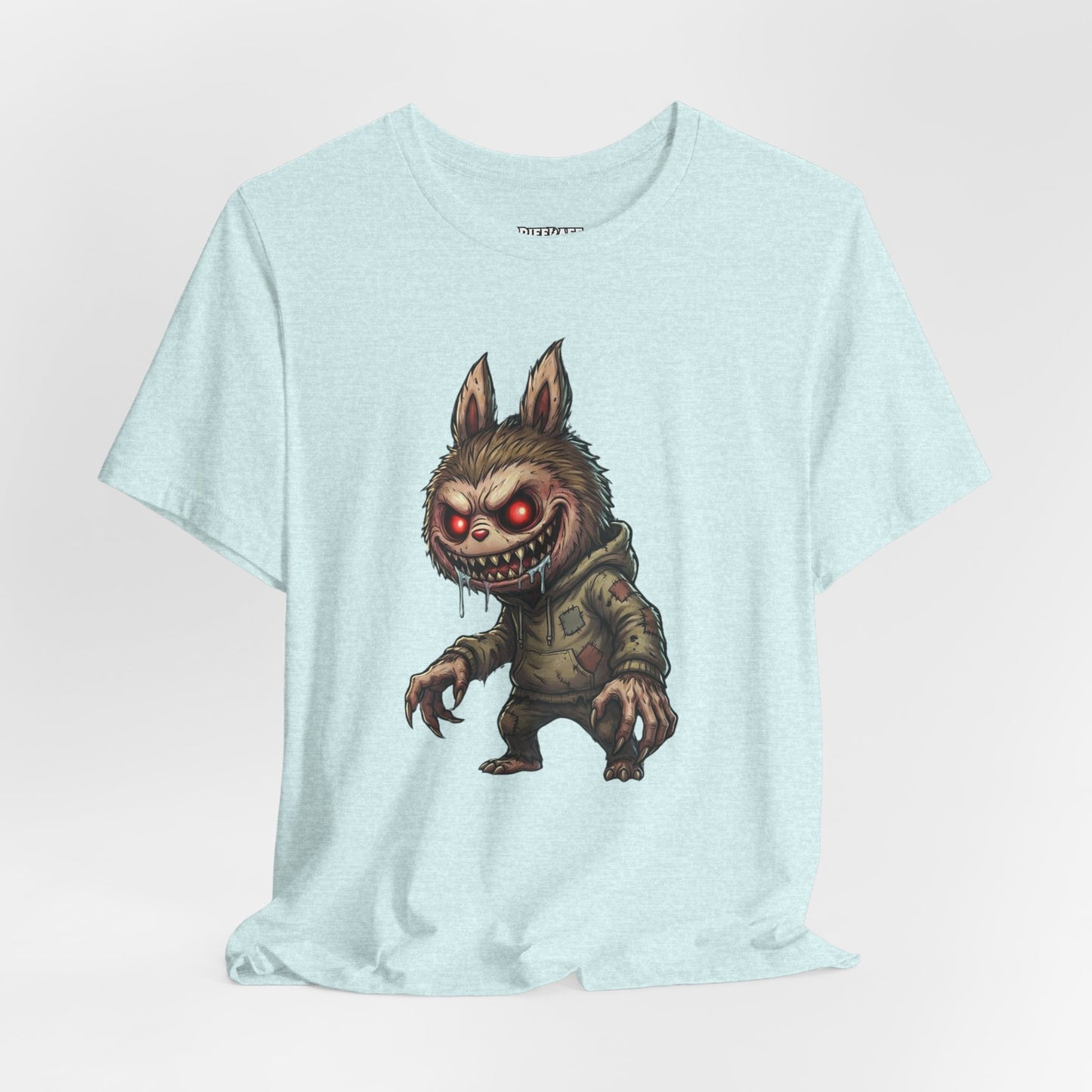 Graphic Tee — Creepy Bunny Monster Front with "F*** You and Your Lab***" Bold Back