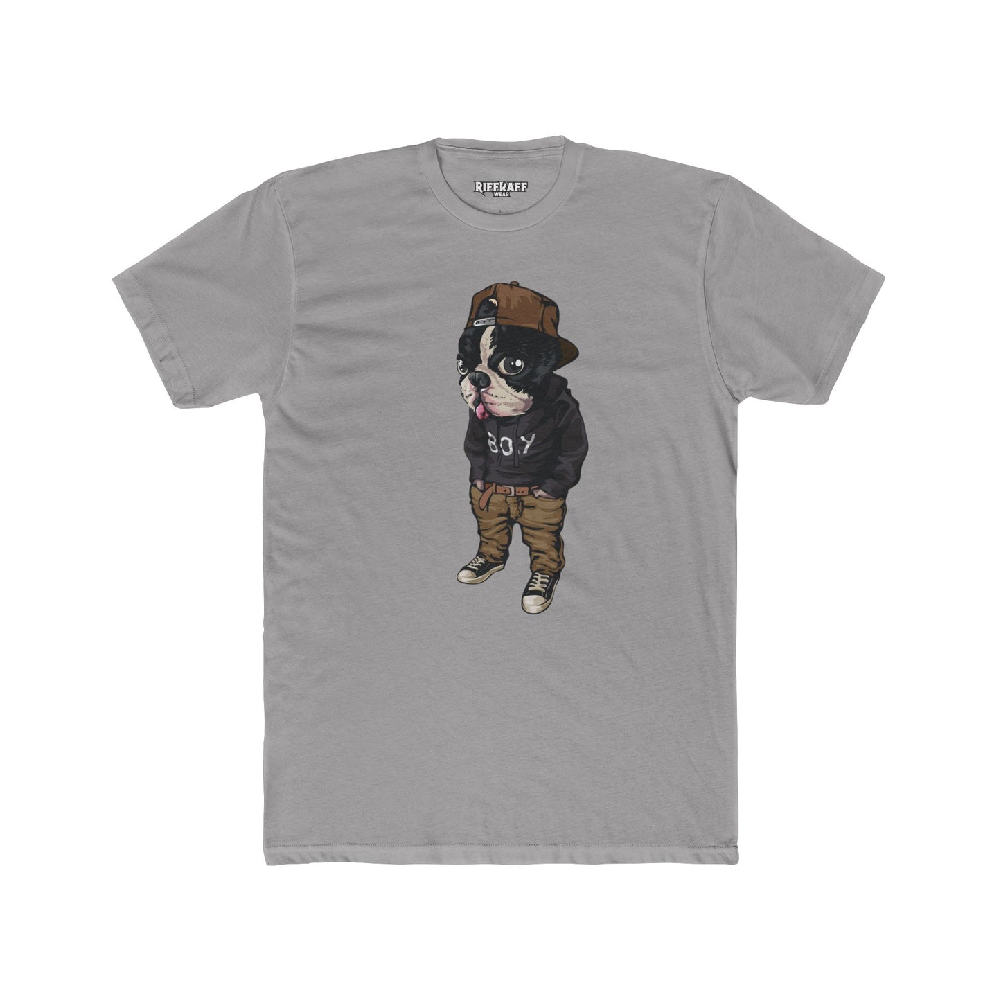 PetNique - Cool Dog Graphic Unisex Cotton Crew Tee - Casual Pet Lover Shirt - Riff Raff Wear