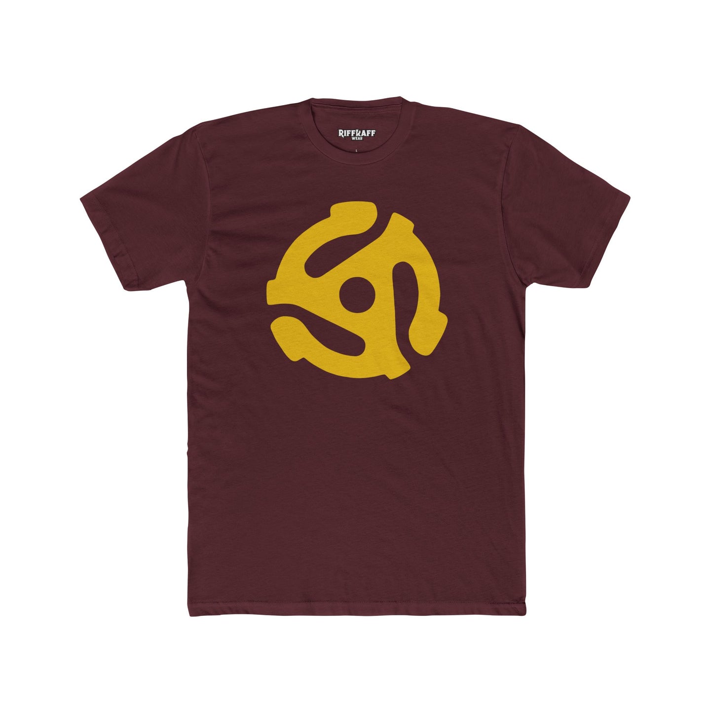Retro Vinyl Record Unisex Cotton Crew Tee - Music Lover's Apparel - 45 Record Insert - Riff Raff Wear