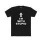 Funny Unisex Cotton Crew Tee - 'I'M WITH STUPID' Graphic Tee - Riff Raff Wear
