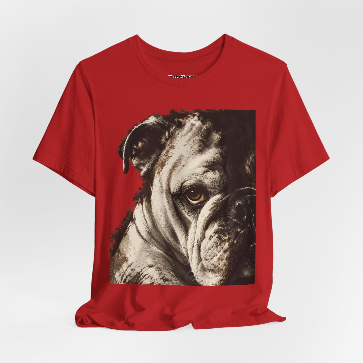 Bulldog Portrait T-Shirt Vintage Sepia Dog Graphic Tee