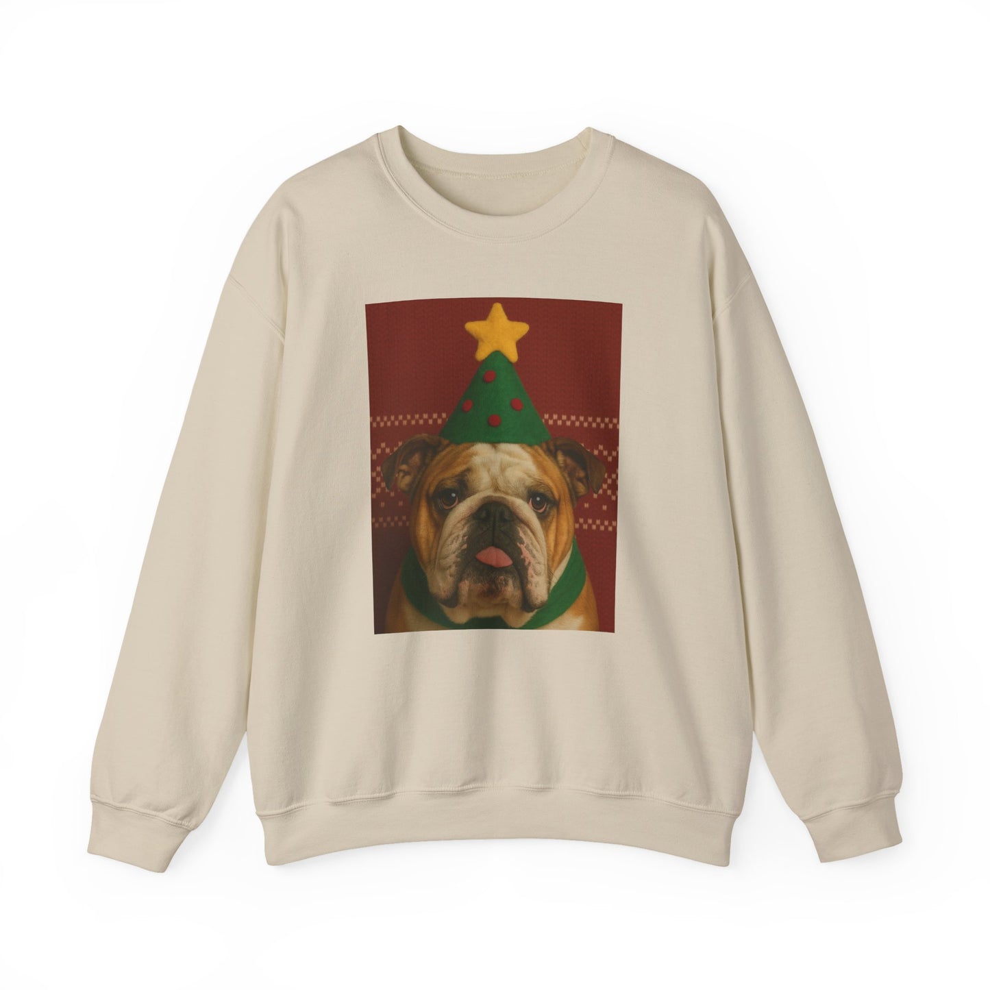 Bulldog Christmas Sweatshirt | Festive Dog Apparel, Holiday Gift, Ugly Sweater Party, Cozy Winter Wear, Pet Lover Gift - Riff Raff Wear