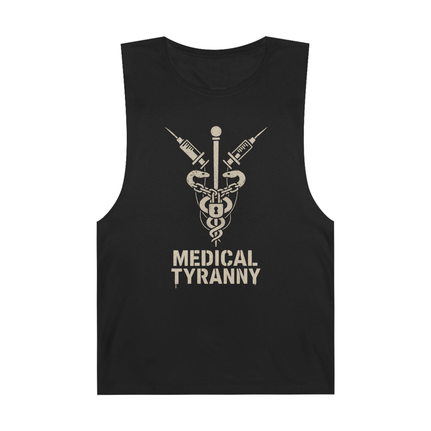 Unisex Medical Tyranny Tank - Bold Statement Tee for Healthcare Awareness - Riff Raff Wear