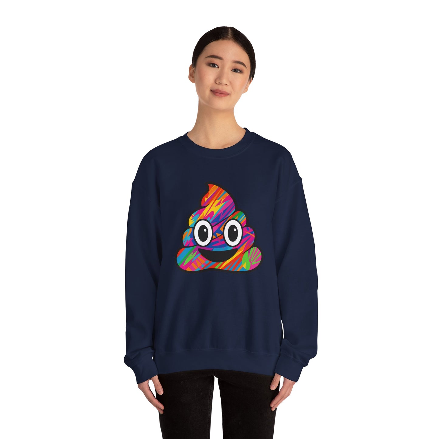 Colorful Emoji Crewneck Sweatshirt - Fun Unisex Design - Riff Raff Wear
