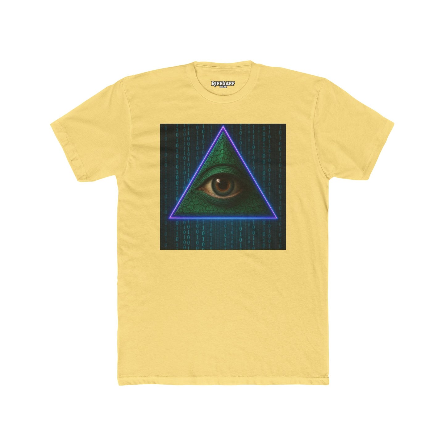 Mystical Eye Unisex Cotton Crew Tee - Retro Cyber Design - Riff Raff Wear