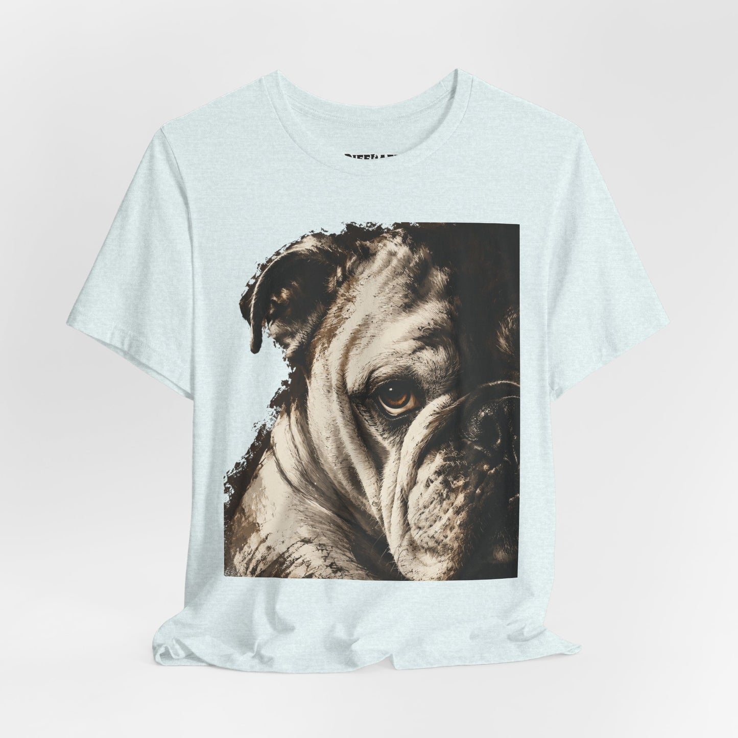 Bulldog Portrait T-Shirt Vintage Sepia Dog Graphic Tee
