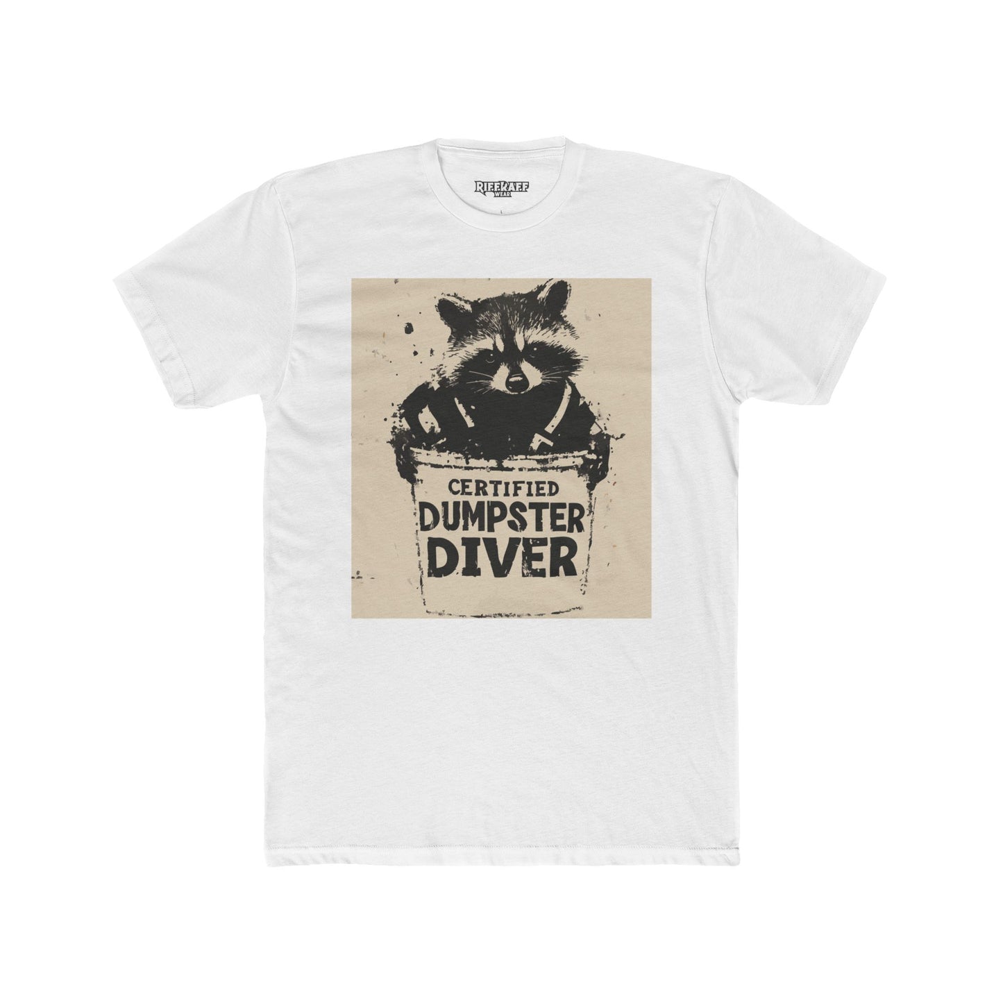 Certified Dumpster Diver Unisex Crew Tee, Funny Animal Shirt, Eco-Friendly Gift - Riff Raff Wear