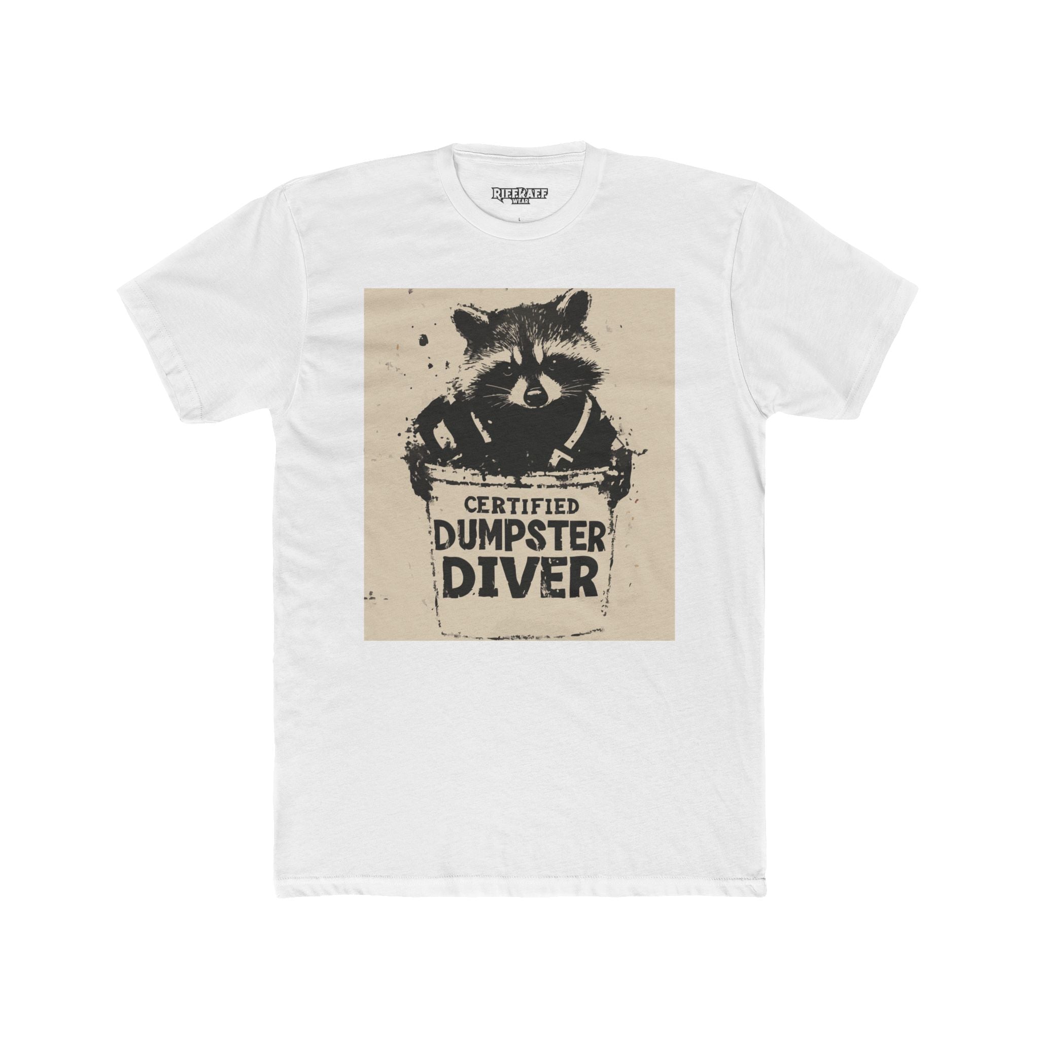 Certified Dumpster Diver Unisex Crew Tee, Funny Animal Shirt, Eco-Friendly Gift - Riff Raff Wear