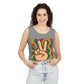Unisex Peace Sign Tank Top - Vibrant Garment-Dyed Casual Wear - Riff Raff Wear