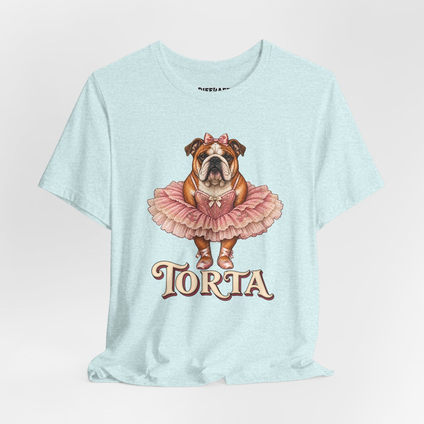 Bulldog Ballerina T-Shirt 'Torta' Cute Dog Graphic Tee