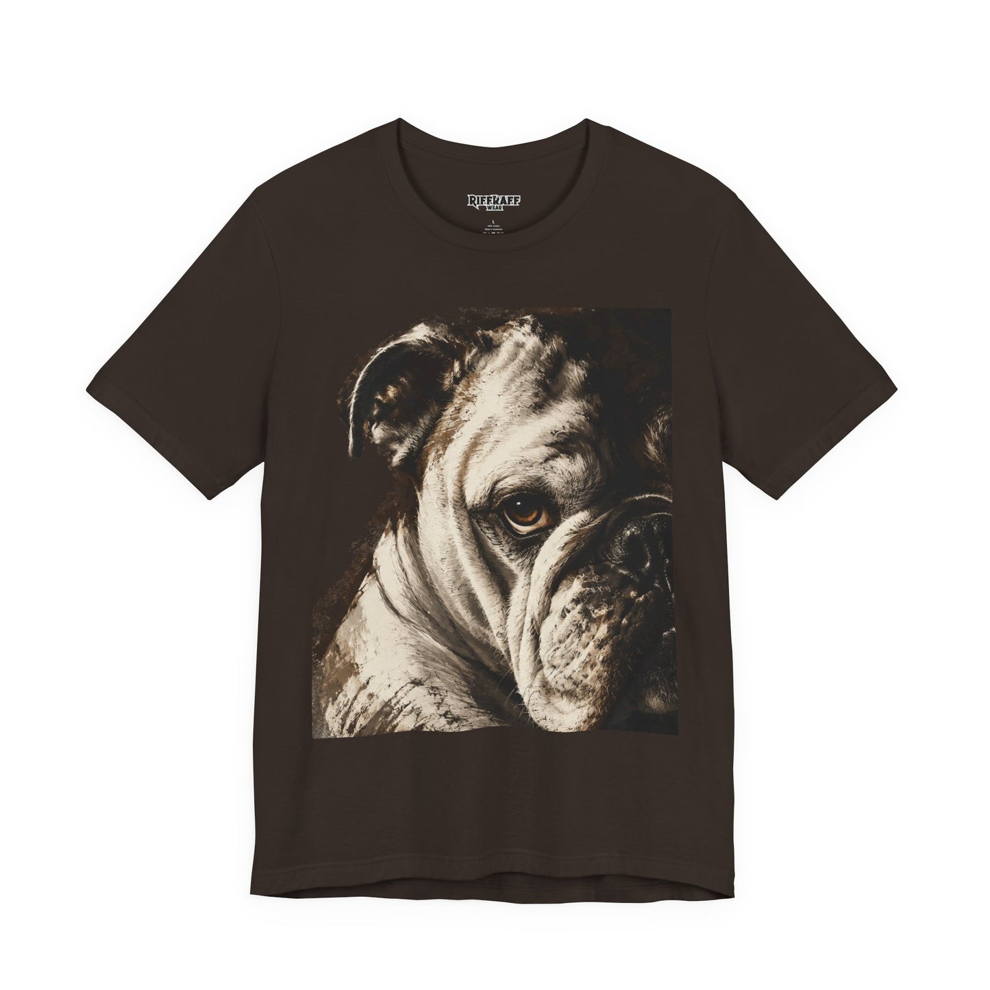 Bulldog Portrait T-Shirt Vintage Sepia Dog Graphic Tee