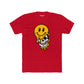 Trendy Graphic Tee: Melting Smile Skull Design - Unisex Cotton Crew Shirt, Casual Wear, Streetwear