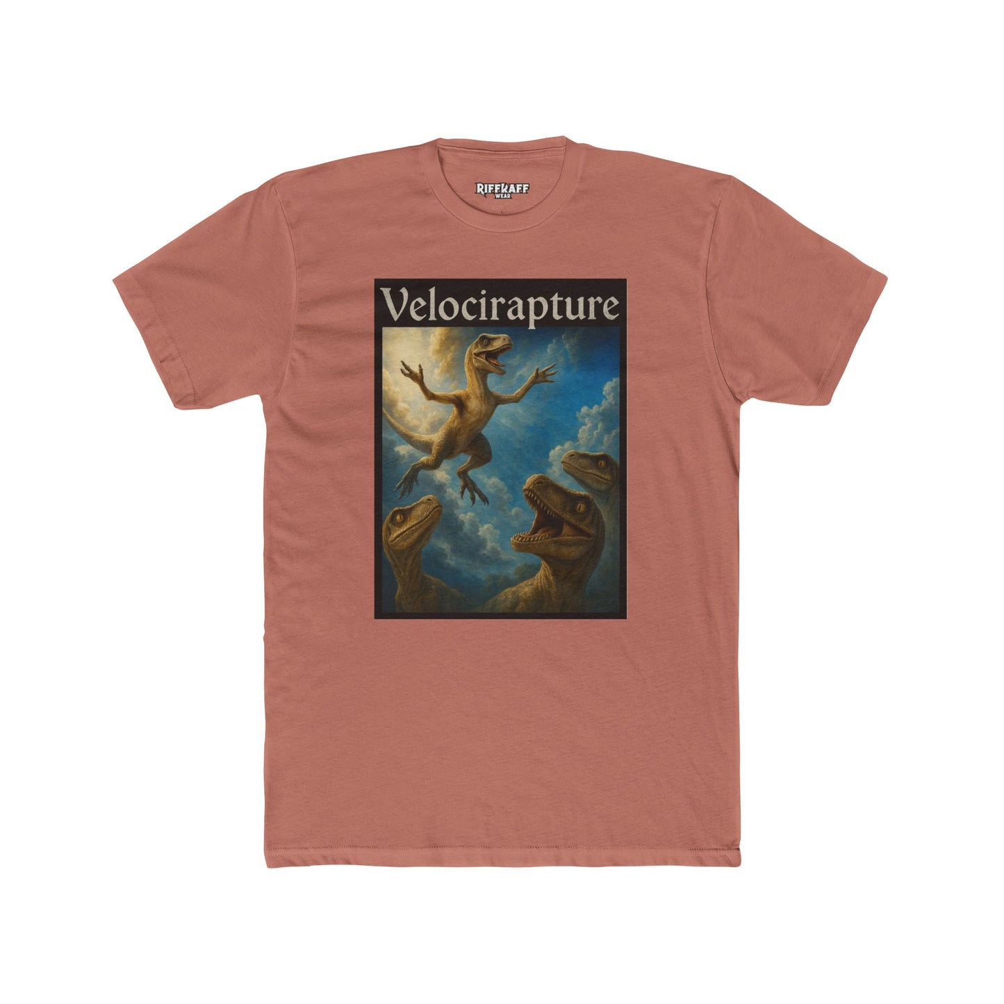 VelocirapTee - Unisex Cotton Crew Tee with Dinosaur Design, Graphic T-shirt, Casual Wear, Gift for Dino Lovers, Funny Shirt