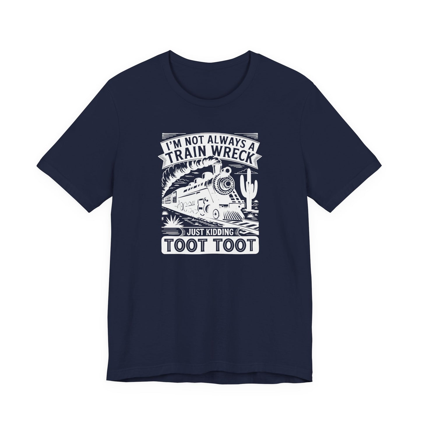 Funny Train Wreck Unisex Tee, Humorous Gift, Casual Wear, Graphic Tee, Birthday Gift, Train Lover Shirt - Riff Raff Wear