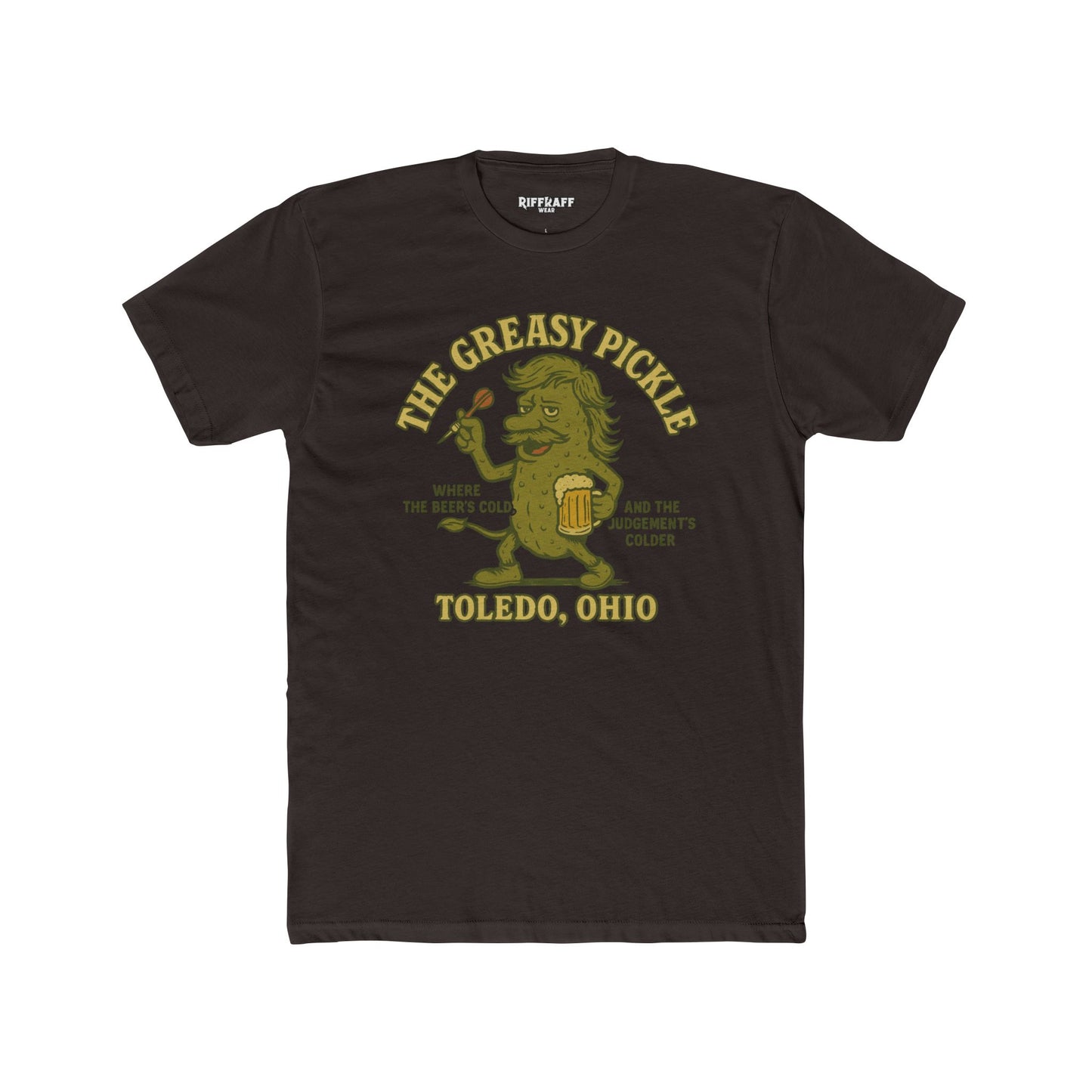 The Greasy Pickle Unisex Crew Tee for Beer Lovers in Toledo, Ohio - Riff Raff Wear
