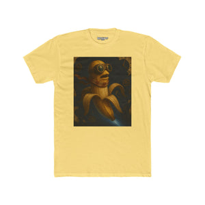 Whimsical Banana Time Traveler Unisex Cotton Crew Tee – Fun & Unique Graphic T-Shirt - Riff Raff Wear