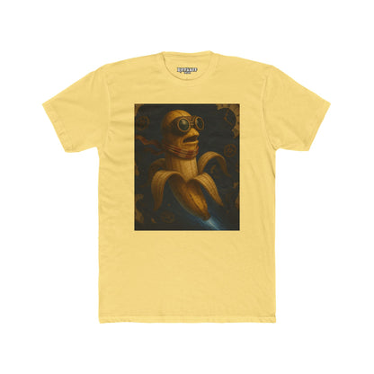 Whimsical Banana Time Traveler Unisex Cotton Crew Tee – Fun & Unique Graphic T-Shirt - Riff Raff Wear