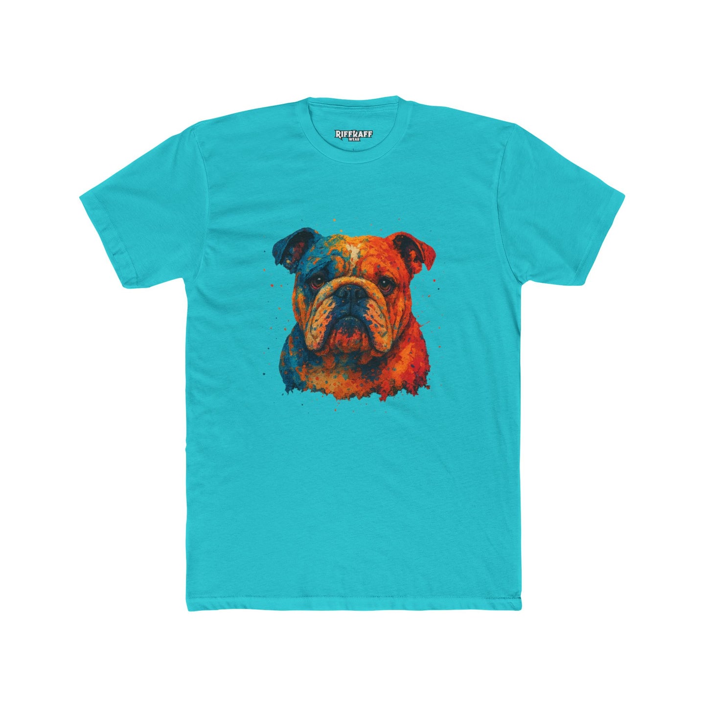 Colorful Bulldog Unisex Cotton Crew Tee - Riff Raff Wear