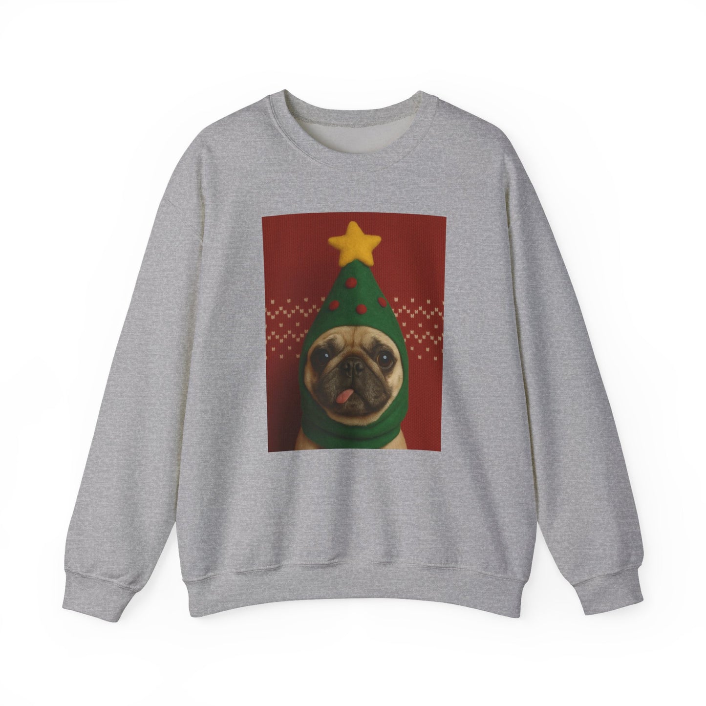 Christmas Pug Sweatshirt, Unisex Crewneck, Cute Holiday Sweater, Dog Lover Gift, Cozy Winter Wear, Fun Christmas Apparel - Riff Raff Wear