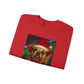 Festive Dog Pizza Sweatshirt, Holiday Gift, Christmas Apparel, Unisex Crewneck, Dog Lover Sweatshirt - Riff Raff Wear