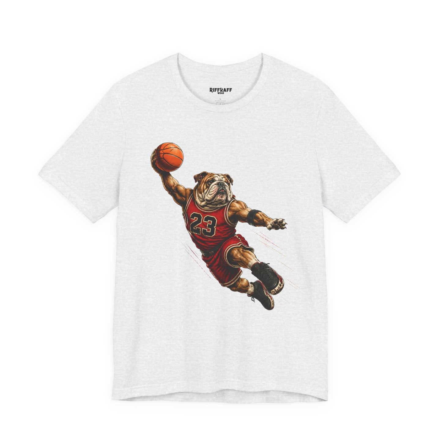 Bulldog Dunk Basketball T‑Shirt, Retro #23 Slam Dunk Graphic Tee