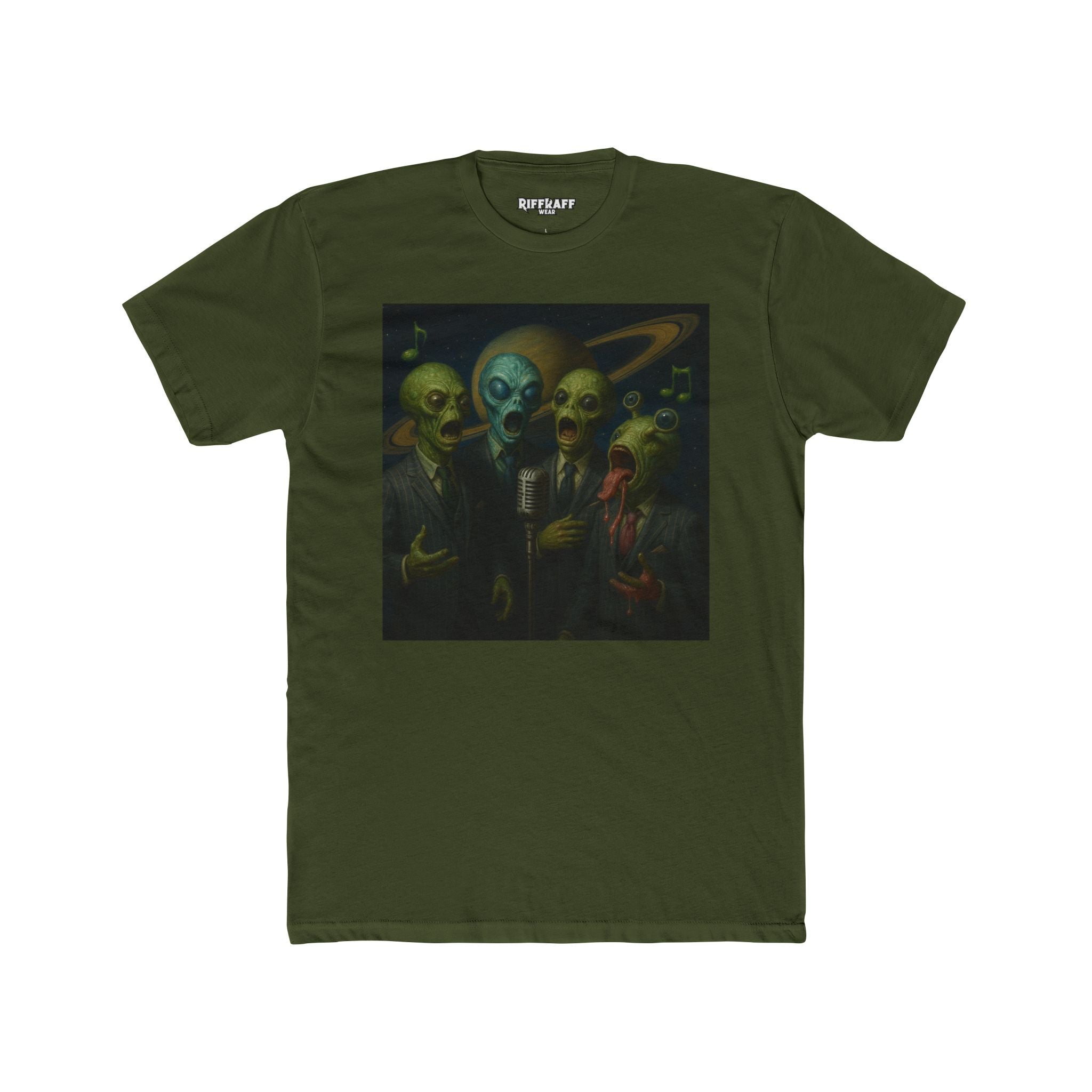 Alien Band Unisex Cotton Crew Tee - Unique Graphic T-Shirt for Music Lovers - Riff Raff Wear