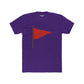 Unisex Cotton Crew Tee with Red Flag Design - Casual Wear for Trendsetters - Riff Raff Wear